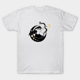 Black and Gold Zodiac Sign SAGITTARIUS T-Shirt